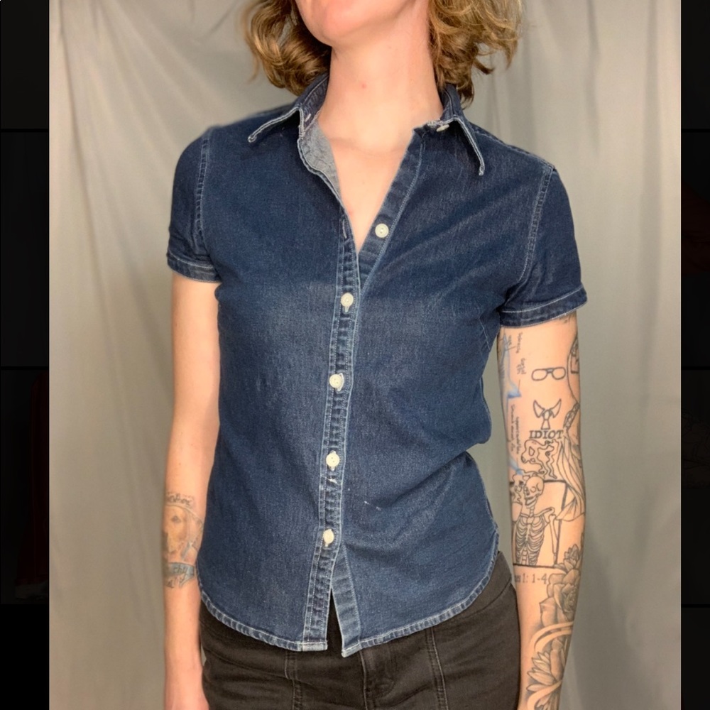 Eddie Bauer denim top